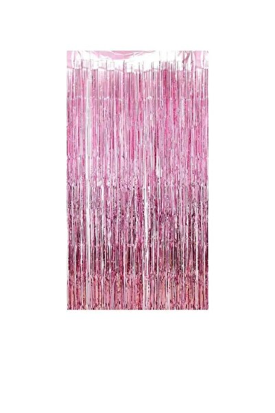 ALYA Parti Metalik Pembe Arka Fon Perdesi Parti Perdesi
