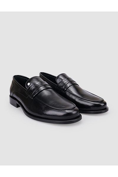 Cabani 100% Genuine Leather Black Men's Classic Shoes