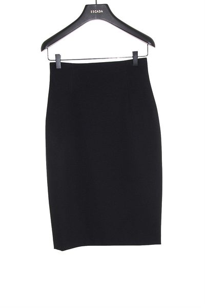 Escada Midi Length Classic Black Pencil Skirt