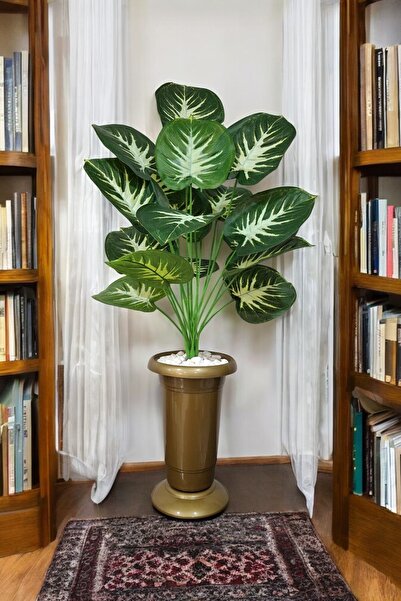 SY Vista Yapay Difenbahya - Salon Bitkisi Gold Uzun Saksı 105-110 CM