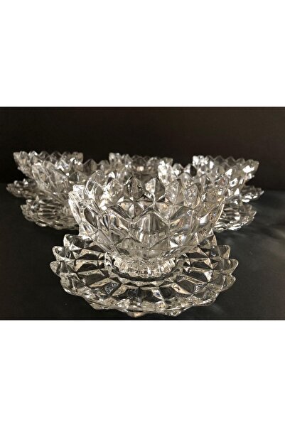 ORTAKÖY CENNETİ Premium Cityglass Dolce Model Snack Bowl - 12 Pieces, 6 People