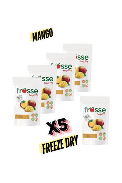 frosse Pack of 5 Mango Crunchy - Freeze Dried Mango Chips
