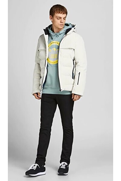Jack & Jones Jack Jones Чоловічий пуховик - Повсякденний білий пуховик 12225287-MOONBEAM