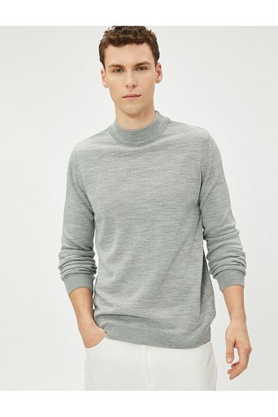 Koton Acryl-Strickpullover mit halbem Rollkragen