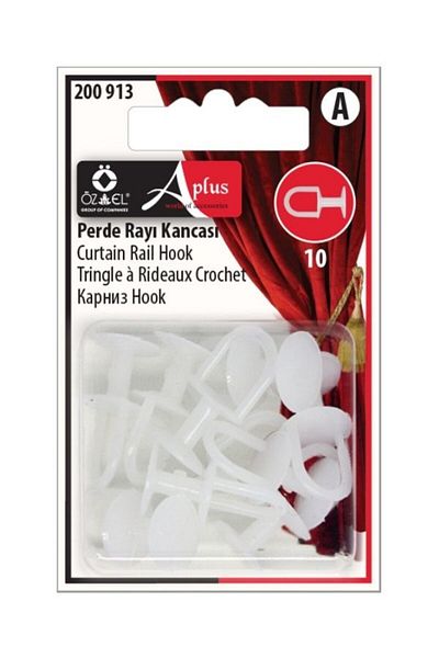 ÖZ-EL AŞ 10 Pieces of Curtain Rail Hooks - 200 913 Model