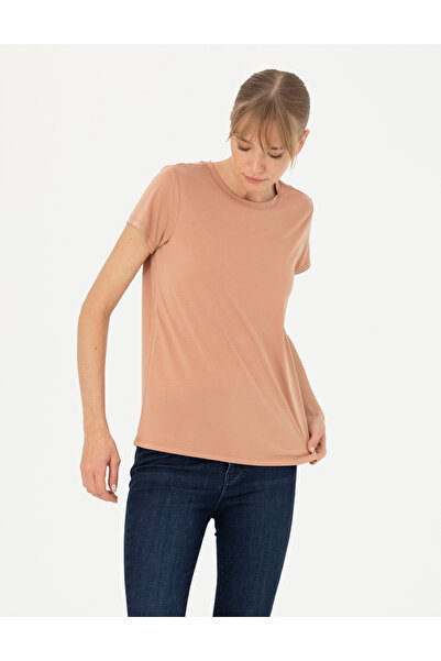 Pierre Cardin Μπλουζάκι Καμέλ Κανονικής Εφαρμογής Βασικό 50269344-VR233