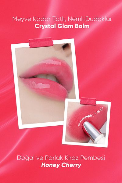 CLIO CLIO Crystal Glam Balm 003 Honey Cherry 3,2 g - Lip balm