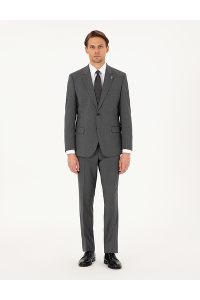 Pierre Cardin Füme Slim Fit %100 Yün Takım Elbise 50294275-VR058