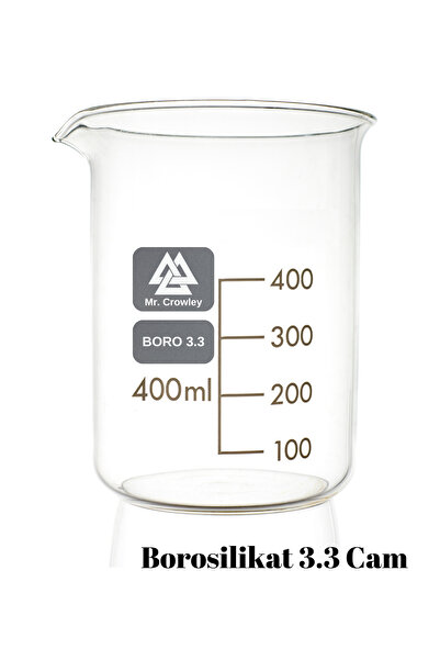 Mr. Crowley Cam Beher 400 ml Kısa Form Isıya Dayanıklı