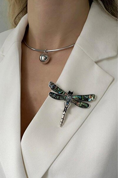 Modex Sedefli Yusufçuk Broş (en:6 Cm Boy:5 Cm)