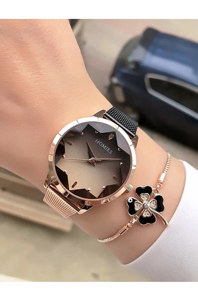 Homies Homi̇es Women's Wristwatch + Bracelet with Gift 2 Years Warranty