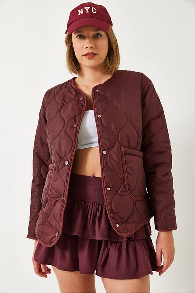 Bianco Lucci Gesteppter, gemusterter Taschenmantel für Damen 60351282