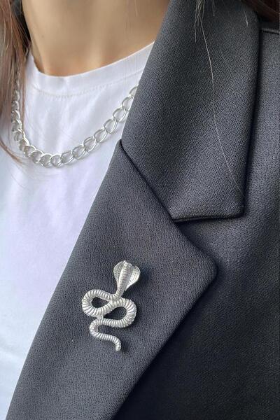 Modex Kobra Yılan Figürlü Broş