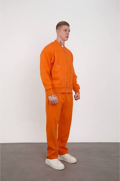 İLKCET MODA Комплект от горнище с райета и 3 нишки с повдигнато долно дъно