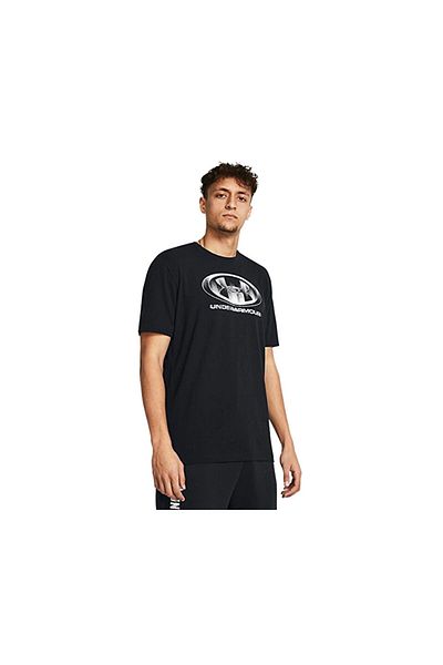 Under Armour Ανδρικό μπλουζάκι casual με λογότυπο Ua M Glitch 1386810 -001 Μαύρο