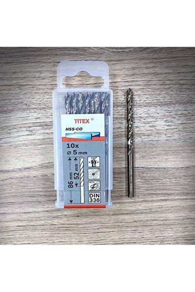 OKN TİTEX HSS-Co Kobaltlı Metal-Paslanmaz Matkap Ucu 5 mm YÜKSEK KALİTE YÜKSE...