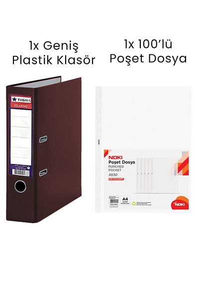Tigra 1 Piece Tigra Wide Folder 1 Piece Noki 100 Pieces Sachet File Office Set