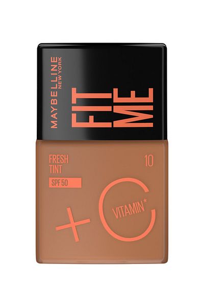 Maybelline New York , Fit Me Fresh Tint Foundation SPF 50 with Brightening Vitamin C, 10