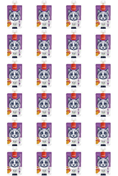 Wanpy Taze Ördekli ve Bal Kabaklı Kedi Et Ezmesi 90gr - 24 Adet