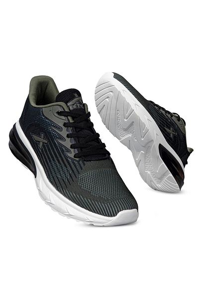 Vector X Defence Running/jogging Shoes | Black/white | Size: 8 Uk/9 Us/42 Eu | Non Slip