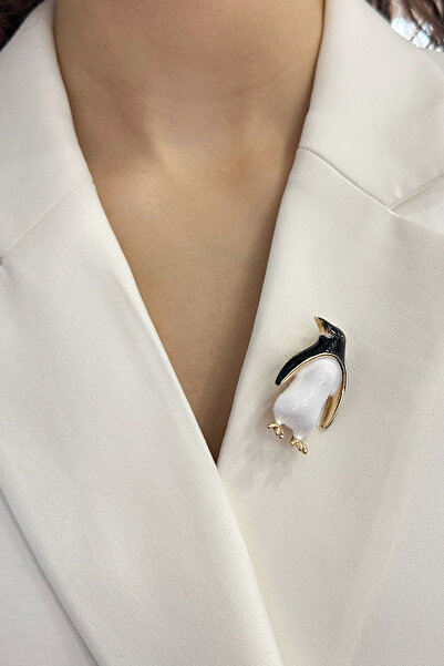 Modex Mineli Penguen Broş (Ölçü:4cm)