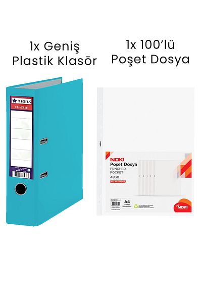 Tigra 1 Piece Tigra Wide Folder 1 Piece Noki 100 Pieces Sachet File Office Set
