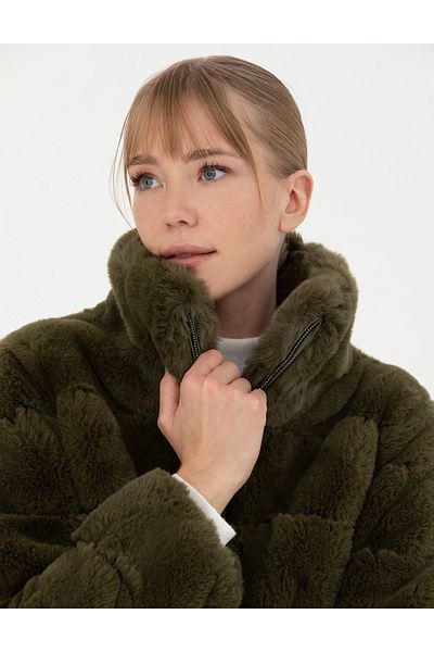 Pierre Cardin Khaki Comfort Fit Faux Fur 50272215-Vr238
