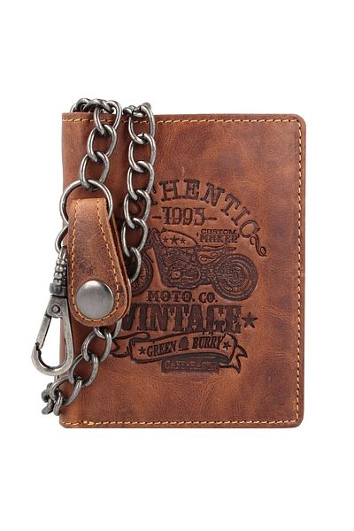 Greenburry Vintage Cafe Racer wallet RFID leather 9.5 cm
