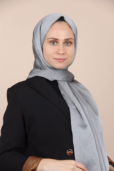 Sima Gri-004 Şal din şifon Sima Janjan