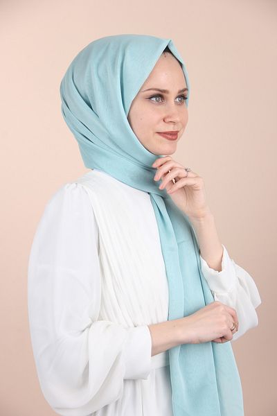 Sima Cyan-245 Chiffon Shawl with Sima Janjan