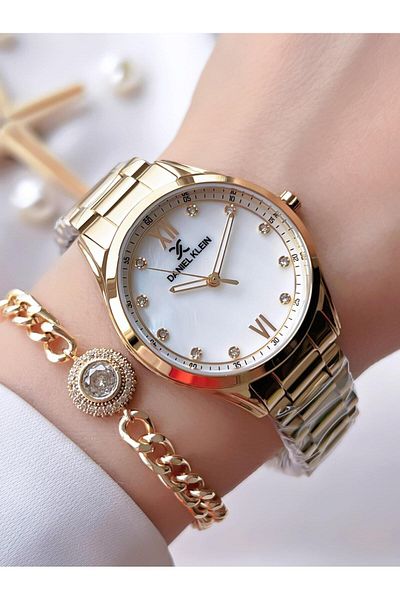 Daniel Klein Steel Band 30 Mt Water Resistant Women's Wrist Watch+Bracelet Bfg.13496.X5