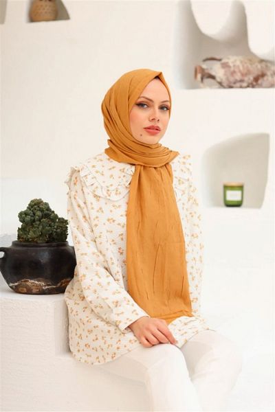 Melodi Scarf Κίτρινο σάλι από μπαμπού