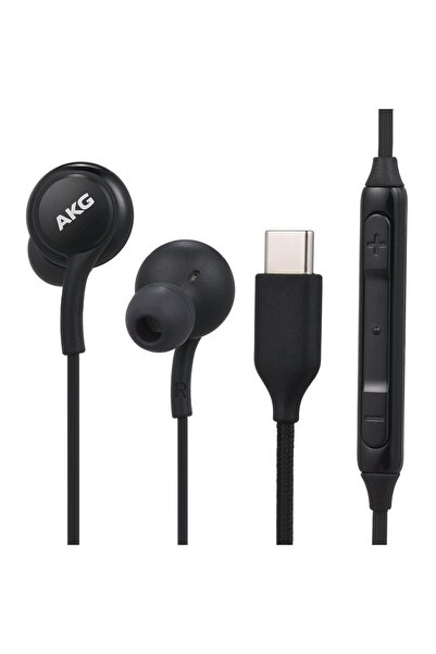 Samsung Galaxy S20 Ultra S21 Ultra S22 Ultra Uyumlu Type-c Girişli Stereo Kablolu Kulaklık Siyah