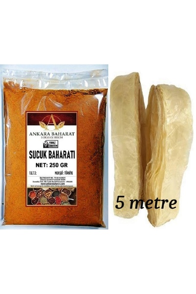 ankara baharat lokman hekim 250 gram Sucuk Harcı Baharatı - 5 Metre Doğal Suc...