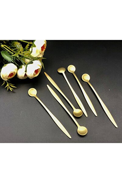 CNS HOME Destino Gold Yeni Trend 6'lı Çay/Neskafe Kaşığı