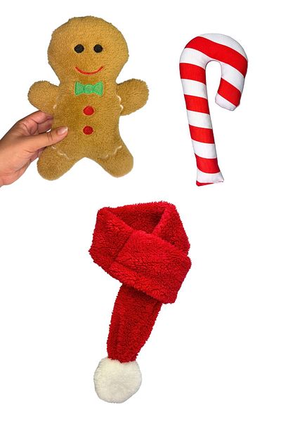 Havhav Havrika Years Dog Toys Set - S m L Rustle Plush Cookie, Vikvikli Candy