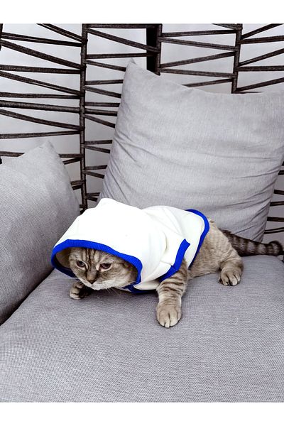 Quun White Stylish Design Cat Dog Cardigan Jacket and Snap Outfit