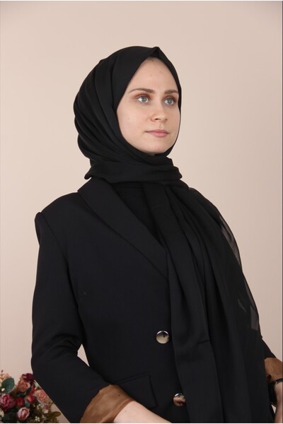 Sima Siyah-036 Şal din şifon Sima Janjanlı