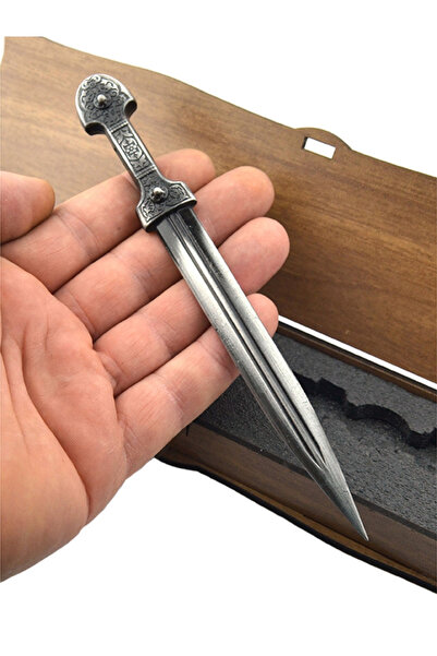 anahtarlıksepeti Ecological Silver Tumbled - Caucasian Circasus Wedge Envelope Opener with Mdf Box