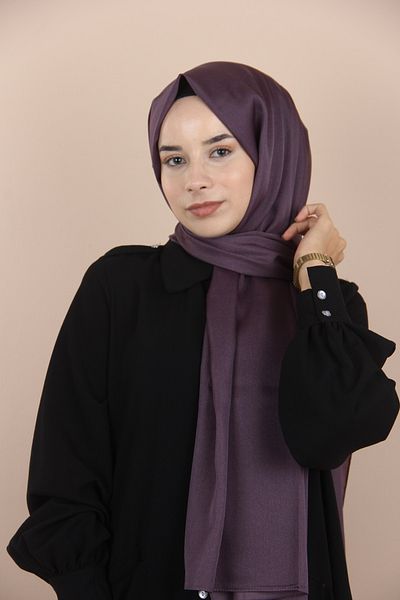 Siyane Eggplant Purple Scarf Crystal Shawl
