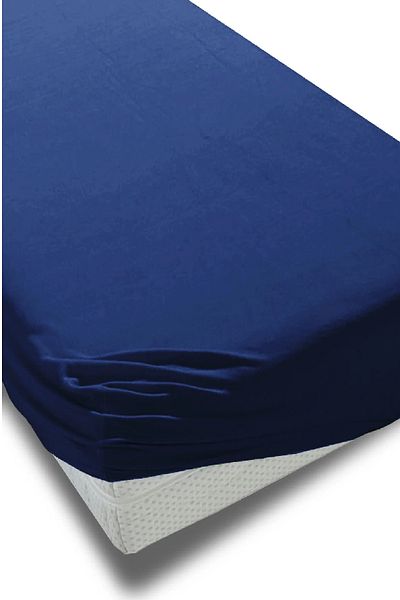 Evony Navy Blue Single Gold Mixed Jersey - 100X200 cm Cotton Combed Cotton Sheet