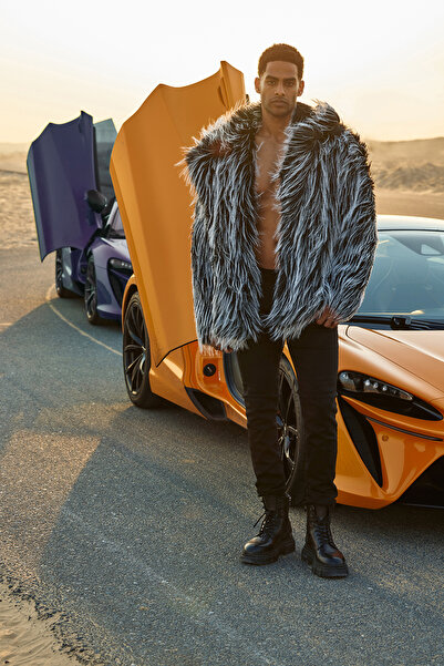 Dear Deer Midnight Hunter Faux Fur Jacket