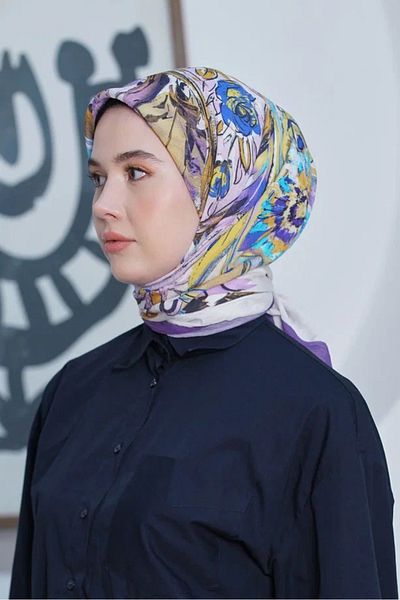 Loryan MÜRDÜM Loryan Scarf Φουλάρι Roza με σχέδιο