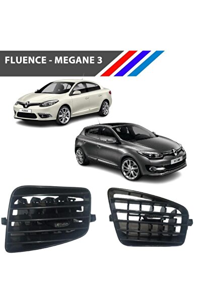 OTOZET Fluence - Megane 3 Havalandırma Izgarası Orta Sol ve Sağ Takım Krom Uç...