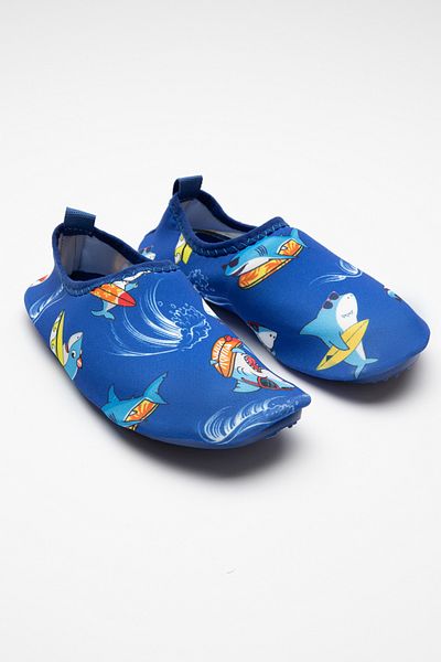 Penti Pantofi multicolori pentru baieti Surf Shark Sea