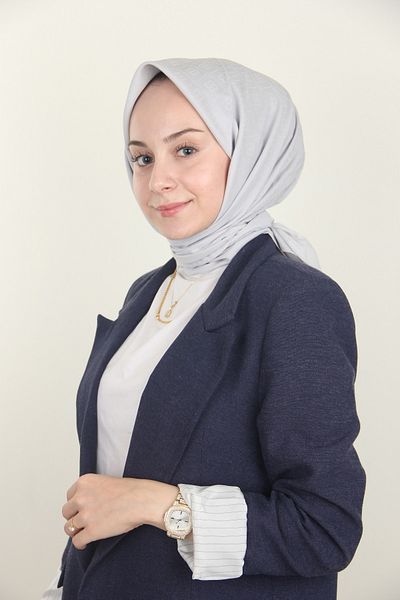 Emproyal Eșarfă din bumbac cu model de diamante Emproyal SILVER