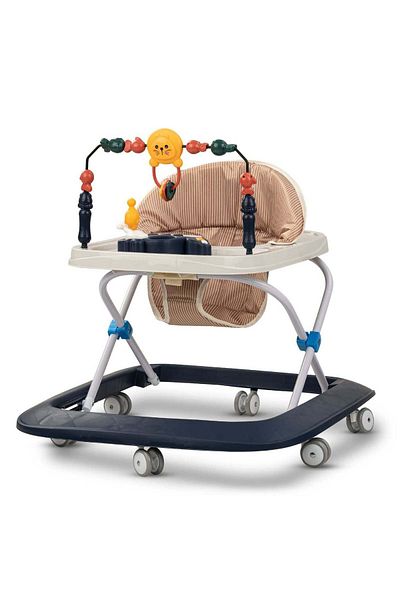 BabyCara مشاية أطفال مع 3 ارتفاعات قابلة للتعديل وصينية متعددة الوظائف وقابلة للطي وشريط ألعاب موسيقية