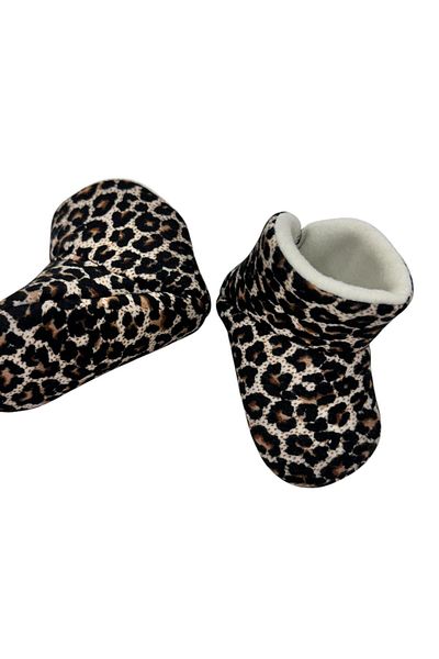Esterella Leopard Baby Girl's Panduf/ Soft Textured Panduf/ Baby Panduf/ Unisex Bebe Panduf/ 6 Months 1 Year Old