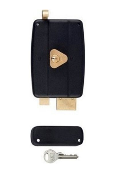 Easy Tedarik Kale Cylinder Tirage External Iron Door Lock Black 14cm