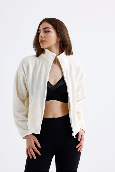 Magic Form Fleece Zippered Short Dressing Gown - 44820